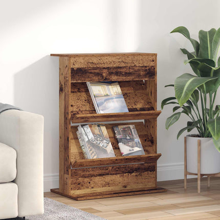 Tidningshylla Gammalt trä 70 x 41 x 96 cm Konstruerat trä
