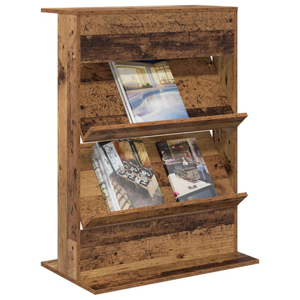 Tidningshylla Gammalt trä 70 x 41 x 96 cm Konstruerat trä