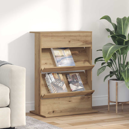 Tidningshylla Artisan Ek 70 x 41 x 96 cm Konstruerat trä