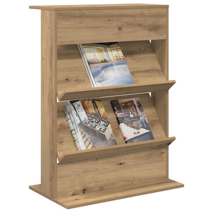 Tidningshylla Artisan Ek 70 x 41 x 96 cm Konstruerat trä