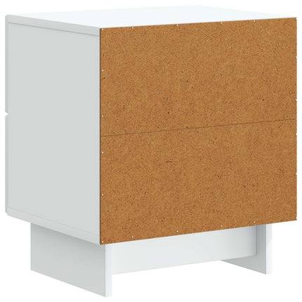 Nattduksbord 2 pcs Vit 43 x 34,5 x 47,5 cm Konstruerat trä