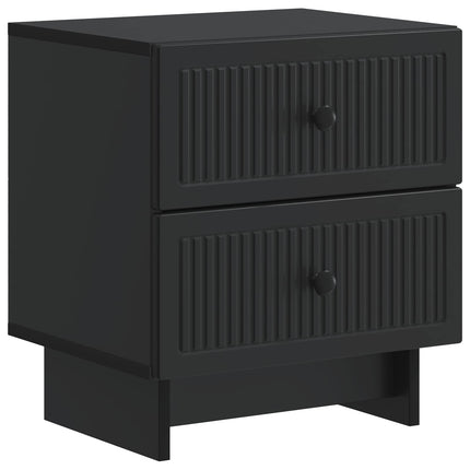 Nattduksbord 2 pcs Svart 43 x 34,5 x 47,5 cm Konstruerat trä