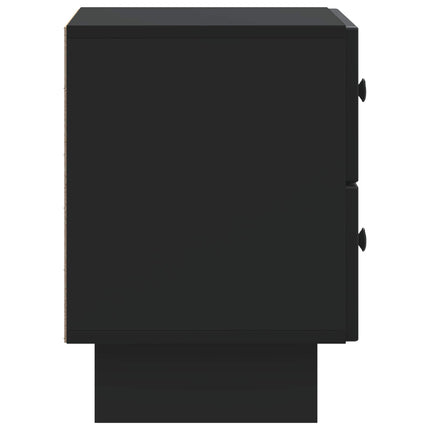 Nattduksbord 2 pcs Svart 43 x 34,5 x 47,5 cm Konstruerat trä