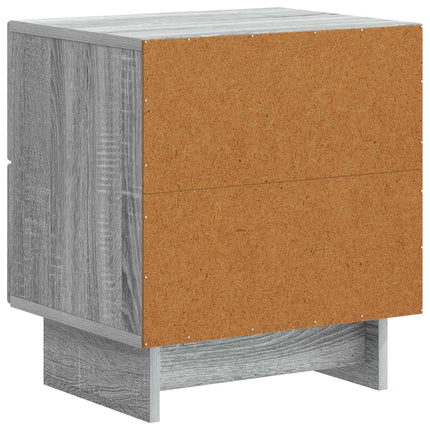 Nattduksbord med låda 2 pcs Grå sonoma-ek 43 x 34,5 x 47,5 cm