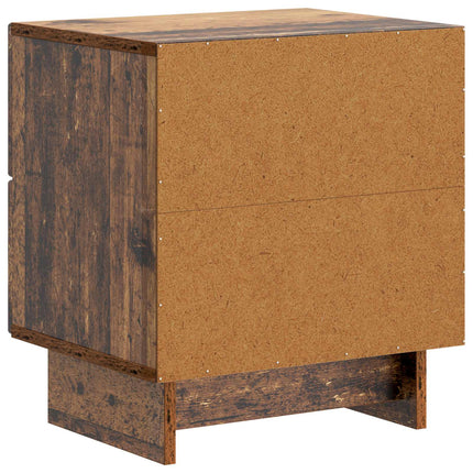 Nattduksbord med låda 2 pcs Gammalt trä 43 x 34,5 x 47,5 cm