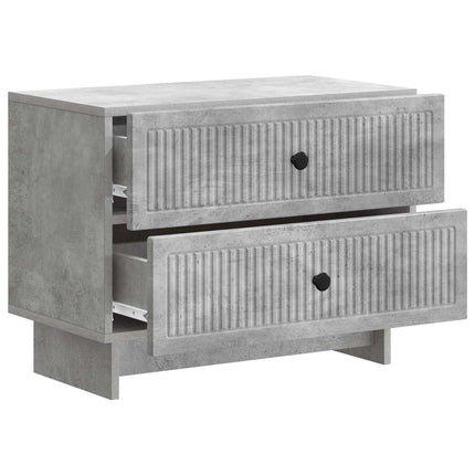 Nattduksbord Betonggrå 62 x 34,5 x 47,5 cm Konstruerat trä