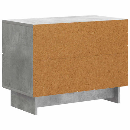 Nattduksbord Betonggrå 62 x 34,5 x 47,5 cm Konstruerat trä