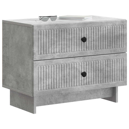 Nattduksbord Betonggrå 62 x 34,5 x 47,5 cm Konstruerat trä