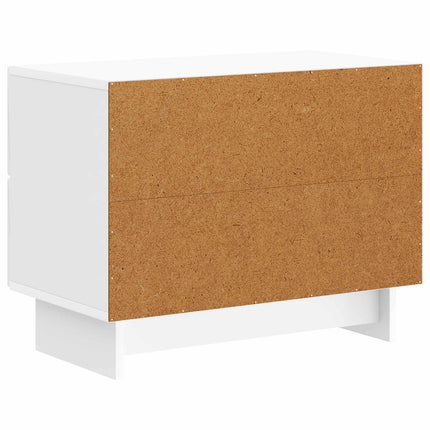 Nattduksbord Vit högglans 62 x 34,5 x 47,5 cm Konstruerat trä