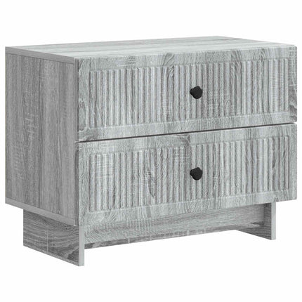 Nattduksbord Grå sonoma-ek 62 x 34,5 x 47,5 cm Konstruerat trä