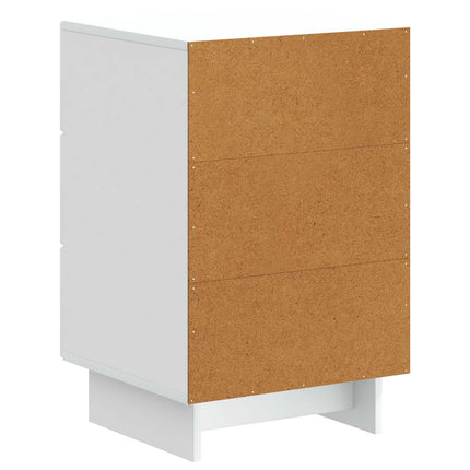 Nattduksbord med låda Vit 43 x 41 x 66,5 cm Konstruerat trä