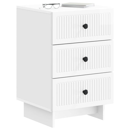 Nattduksbord Vit högglans 43 x 41 x 66,5 cm Konstruerat trä