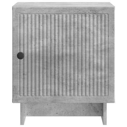 Nattduksbord 2 pcs Betonggrå 43 x 34,5 x 50 cm Konstruerat trä