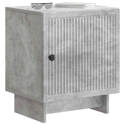 Nattduksbord 2 pcs Betonggrå 43 x 34,5 x 50 cm Konstruerat trä