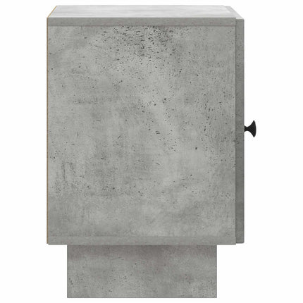 Nattduksbord 2 pcs Betonggrå 43 x 34,5 x 50 cm Konstruerat trä