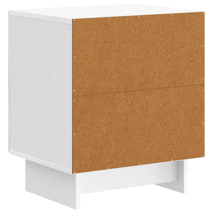 Nattduksbord 2 pcs Vit högglans 43 x 34,5 x 50 cm