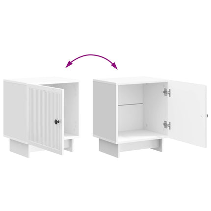 Nattduksbord 2 pcs Vit högglans 43 x 34,5 x 50 cm