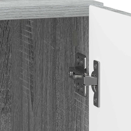 Nattduksbord 2 pcs Grå sonoma-ek 43 x 34,5 x 50 cm