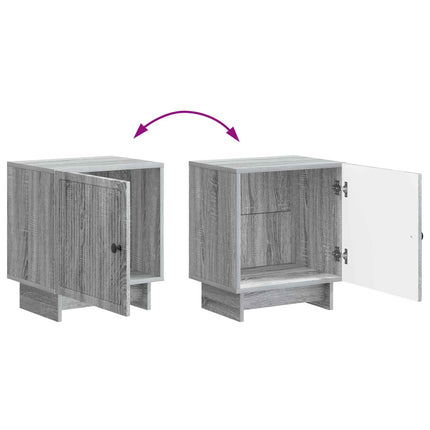 Nattduksbord 2 pcs Grå sonoma-ek 43 x 34,5 x 50 cm