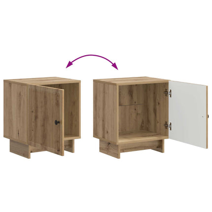 Nattduksbord 2 pcs Artisan-ek 43 x 34,5 x 50 cm Konstruerat trä
