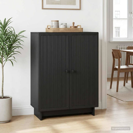 Sideboard Svart 66 x 34,5 x 90 cm Konstruerat trä