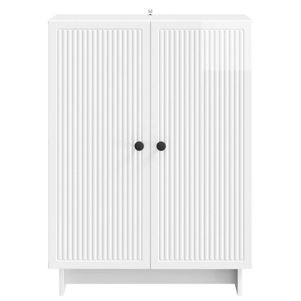 Sideboard Vit högglans 66 x 34,5 x 90 cm Konstruerat trä