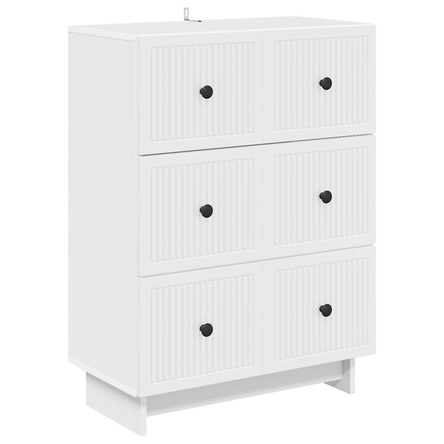 Lådans skåp Vit 66 x 34,5 x 90 cm Konstruerat trä