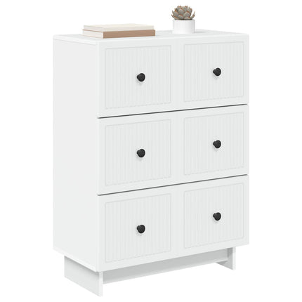 Lådans skåp Vit 66 x 34,5 x 90 cm Konstruerat trä
