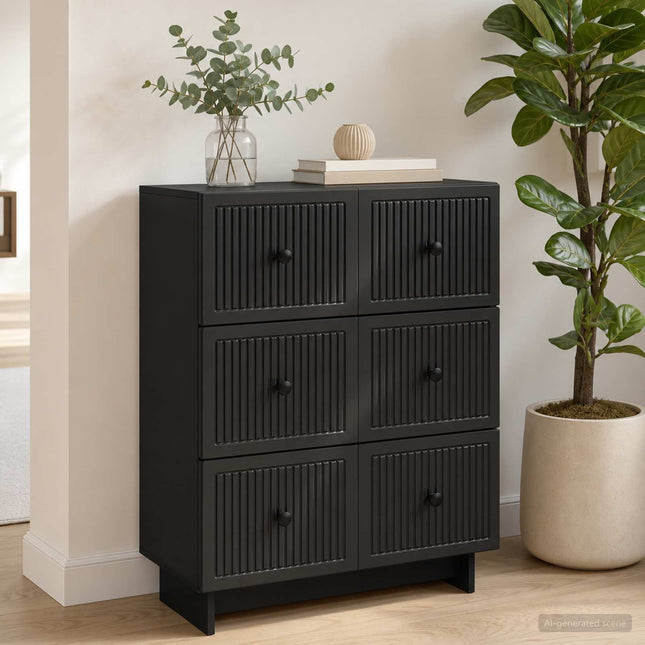 Lådans skåp 66 x 34,5 x 90 cm Konstruerat trä Svart