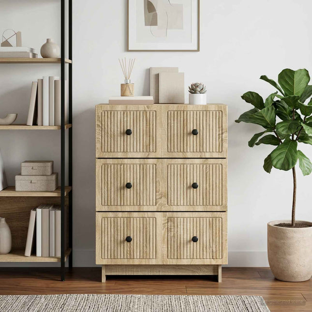 Lådans skåp 66 x 34,5 x 90 cm Konstruerat trä Sonoma-ek