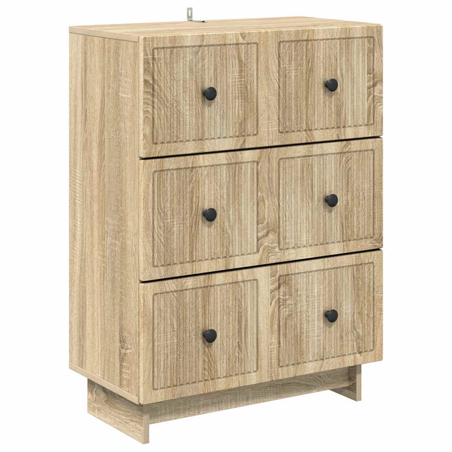 Lådans skåp 66 x 34,5 x 90 cm Konstruerat trä Sonoma-ek
