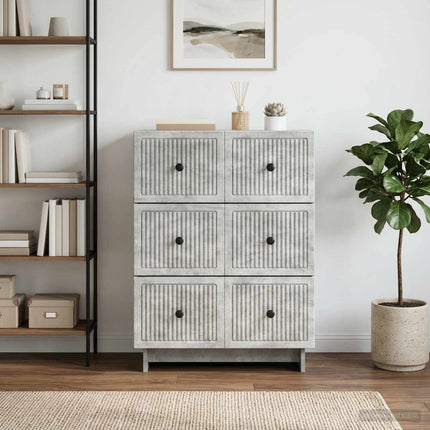 Lådans skåp Betonggrå 66 x 34,5 x 90 cm Konstruerat trä