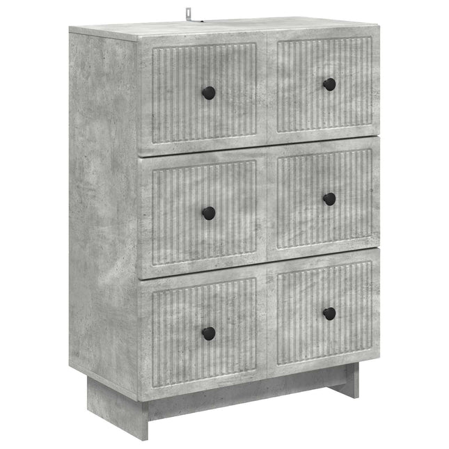 Lådans skåp 66 x 34,5 x 90 cm Konstruerat trä Betonggrå