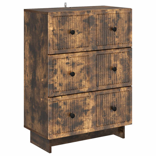 Lådans skåp 66 x 34,5 x 90 cm Konstruerat trä Rökt ek