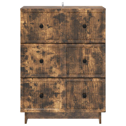 Lådans skåp Rökt ek 66 x 34,5 x 90 cm Konstruerat trä