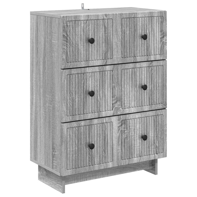 Lådans skåp 66 x 34,5 x 90 cm Konstruerat trä Grå sonoma-ek
