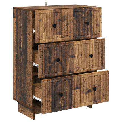Lådans skåp Gammalt trä 66 x 34,5 x 90 cm Konstruerat trä