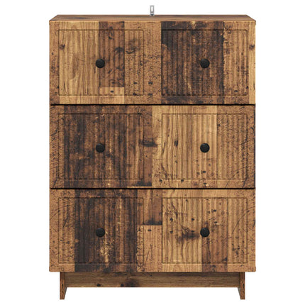 Lådans skåp Gammalt trä 66 x 34,5 x 90 cm Konstruerat trä