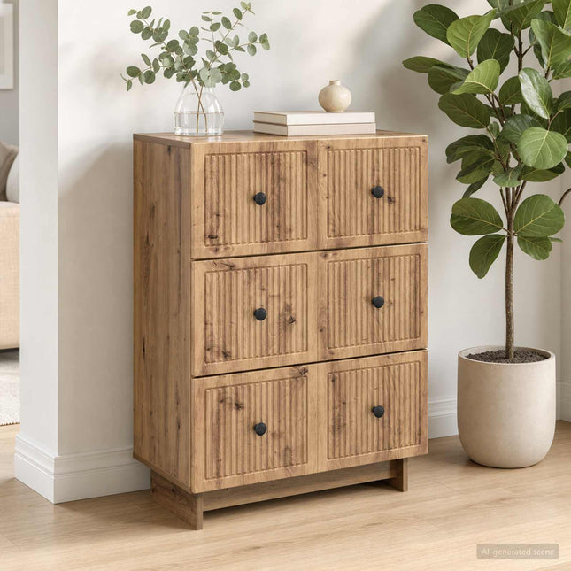 Lådans skåp 66 x 34,5 x 90 cm Konstruerat trä Artisan-ek