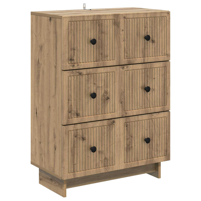 Lådans skåp 66 x 34,5 x 90 cm Konstruerat trä Artisan-ek