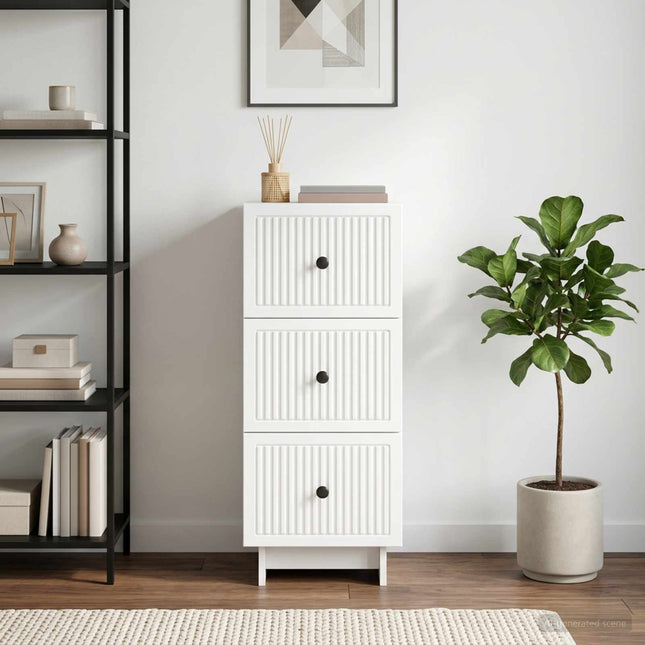 Lådans skåp Vit 33 x 34,5 x 90 cm Konstruerat trä