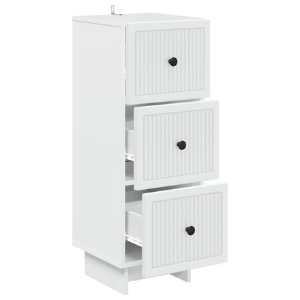 Lådans skåp Vit 33 x 34,5 x 90 cm Konstruerat trä
