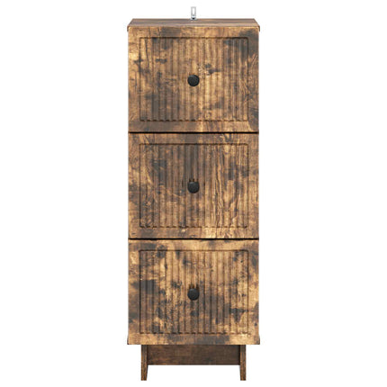 Lådans skåp Rökt ek 33 x 34,5 x 90 cm Konstruerat trä