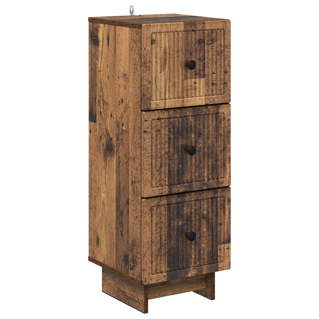 Lådans skåp Gammalt trä 33 x 34,5 x 90 cm Konstruerat trä