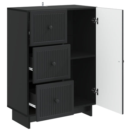 Sideboard med låda Svart 66 x 34,5 x 90 cm Konstruerat trä