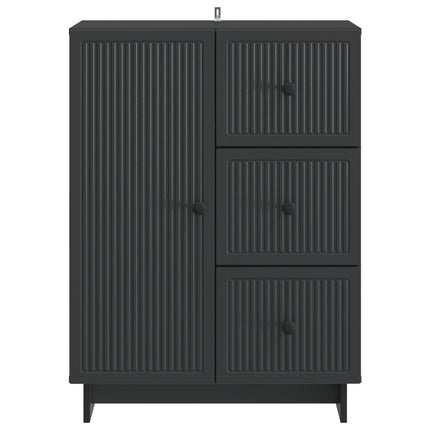 Sideboard med låda Svart 66 x 34,5 x 90 cm Konstruerat trä