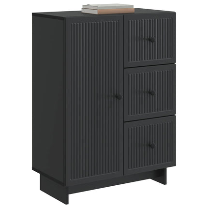 Sideboard med låda Svart 66 x 34,5 x 90 cm Konstruerat trä