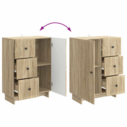 Sideboard med låda Sonoma-ek 66 x 34,5 x 90 cm Konstruerat trä