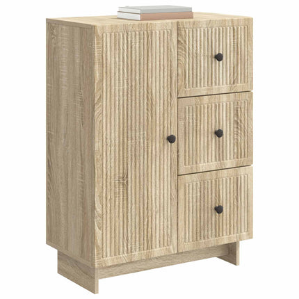 Sideboard med låda Sonoma-ek 66 x 34,5 x 90 cm Konstruerat trä