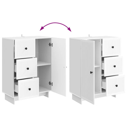 Sideboard Vit högglans 66 x 34,5 x 90 cm Konstruerat trä